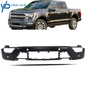 For 2021-2023 Ford F150 Front Bumper Face Bar Steel With Sensor Holes Black - Picture 1 of 13