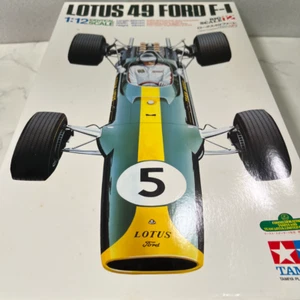 TAMIYA 1/12 Lotus 49 Ford F-1 decalcomania scala grande in kit modellino plastica danneggiato - Foto 1 di 16