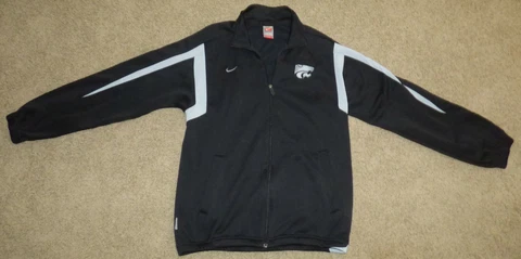 Nike Fit Dry Black Zip Up Jacket - KSU Kansas State Wildcats Medium Cover