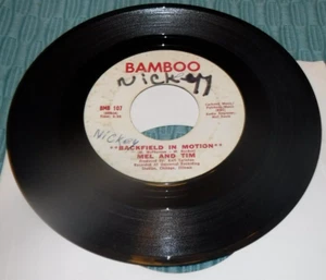 Mel And Tim Backfield In Motion /  Do Right Baby Original Bamboo Label  45rpm VG - Picture 1 of 2