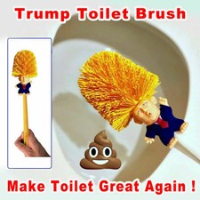 Donald Trump Toilet Brush Funny Gag Gift Bowl Brush Hand Made Christmas Xmas Toy