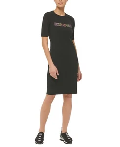 DKNY Sport Ombre Logo Dress Black S NWOT (270) - Picture 1 of 1