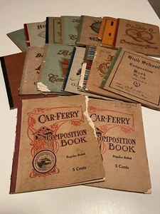 16x Handwritten Notebooks From 1918 To Early 1930s. School Books. Trip Log. - Picture 1 of 24