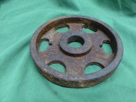 Vintage Cast Iron Valve Handle - 4" - Steampunk Possible Cover