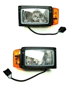 2x reflektor H4 z kierunkowskazem ładowarka kołowa ciągnik maszyny budowlane koparka zestaw 12v - Zdjęcie 1 z 24