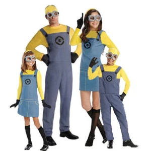 Minions Cosplay Costume Fancy Dress Despicable Me Halloween Kids Adults Outfits - Picture 1 of 13