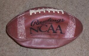 Rogers Collegiate Leather Game Football Brown/White