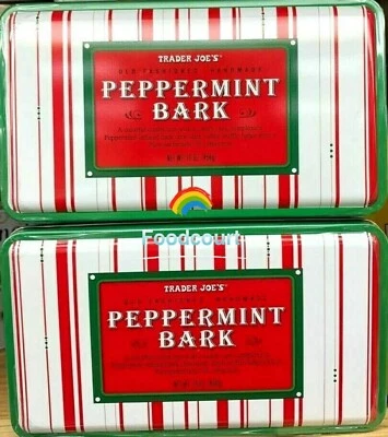 2 paquetes de corteza de menta Trader Joe's antigua hecha a mano 16 oz cada paquete Foto 1 de 3
