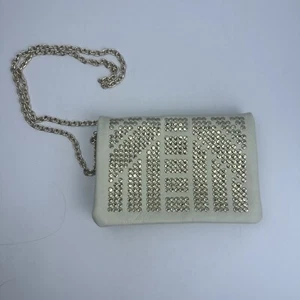 Deena And Ozzy Clutch Shoulder Purse Beige - Picture 1 of 9