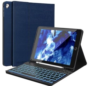 D Dingrich iPad 9.7 Hülle mit Tastatur für 6. Gen (2018), 5. Gen (2017), blau - Bild 1 von 1