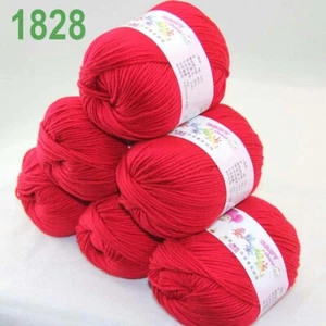 Sale 6 Skeinsx50g Cashmere Silk Wool Children Hand Knit Blankets Crochet Yarn 28 - Picture 1 of 11