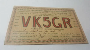 Señal de llamada de radioaficionado vintage 1937 Australia QSL QRM P10 - Imagen 1 de 8