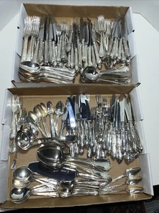 Sheffield silver plate flatware Cutlery Huge Set 190 Pieces - Picture 1 of 10