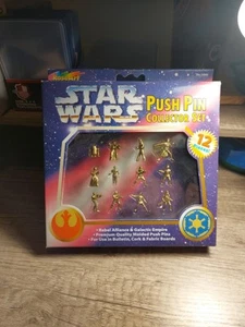 Rose Art 1997 Star Wars Push Pin Collector Set 12 Pieces New in Package - Picture 1 of 6