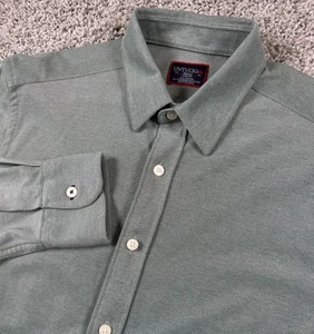 Untuckit Herren Slim Fit Hemd mit Knöpfen Baumwolle Coolmax Polyester Grün Small - Bild 1 von 7