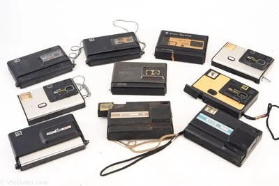 Lot of 10 Vintage Disc Film Cameras Kodak Ansco AS-IS PARTS REPAIR V24 - Image 1 of 4