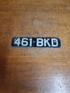 Vintage Classic Motorcycle Bike Number Plate Plaque Sign - Picture 1 of 4