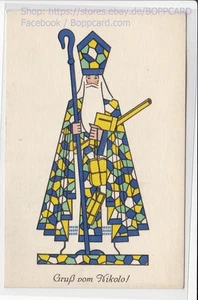 TARJETA DE ARTISTA, SALUDO DE NIKOLO, B.K.W.I. 3049 - 1, ca1910 - Imagen 1 de 2