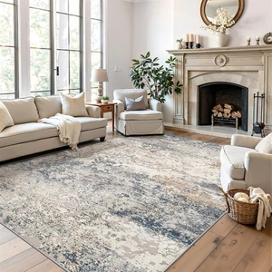 Washable Rug, Anti-Slip Backing Abstract Area Rug 5x7, Stain Resistant Rugs f... - Bild 1 von 9