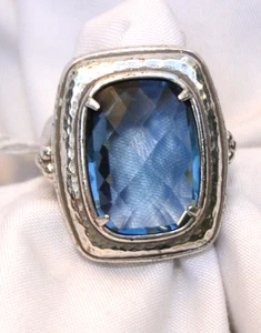 Nuevo Anillo Swarovski Brighton Your True Color Pacífico Plata Azul Facetado Talla 7 - Imagen 1 de 2