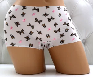 Victoria's Secret PINK No-Show BOYSHORT Höschen weiß Schmetterlingsmuster M L XL NEU - Bild 1 von 4