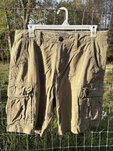 Pantalones Cortos American Eagle Para Hombre 36 Caqui Oliva Clásicos Carga Multi Bolsillo Algodón Y2K - Imagen 1 de 5