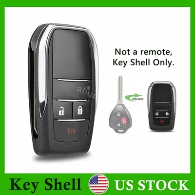 Carcasa de llavero remoto abatible de actualización para Toyota Rav4 Yaris 2007 2008 2009 2010 2011 Foto 1 de 4