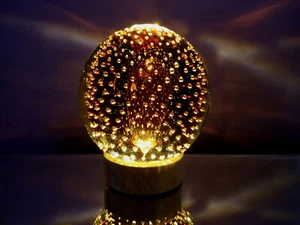 Vintage Rainbow Art Glass Topaz Paperweight Hand Blown Controlled Bubble - Picture 1 of 8