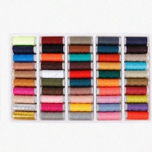 RainbowStitch: 50-Color Polyester Sewing Thread Set - 120 Yards Each for Hand & - Picture 1 of 7