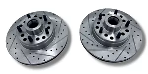 Mustang 2 Rotors 11" Drilled and Slotted 5x4.5 5x4.75 5x5 (PAIR) - Picture 1 of 4