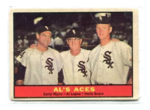 1961 Topps Early Wynn Al Lopez puntuación de hierba #337 (arrugado ver escaneos para el estado) - Imagen 1 de 2