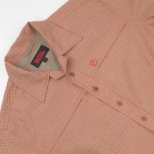 FJALLRAVEN Herren kurzärmlig orange kariertes Shirt Knopf T-Shirt S Wandern Outdoor - Bild 1 von 24