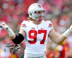 Joey Bosa Ohio State Buckeyes Football Signed 8X10 Photo Auto Rp Sack Shrug - Picture 1 of 1