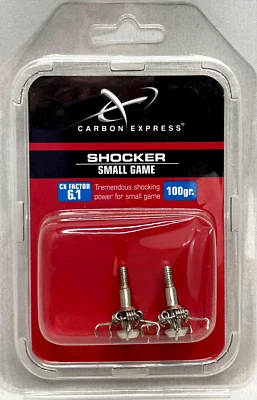 Flecha Puntos de Juego Pequeños - Paquete de 2 Puntas de Caza con Arco 100g - Carbon Express Shocker Foto 1 de 3