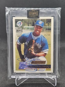 2022 TOPPS ARCHIVE BB 1996 ROOKIE CARD AUTO BLUE JAYS Shannon Stewart 75/99 - Picture 1 of 2