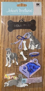RARE Jolees Schnauzer Dog Tag Title Pet Food Dish Bone Toys Squeak Ball Stickers - Picture 1 of 4