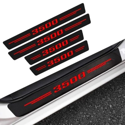 4 For Dodge Ram 3500 Truck Cab Door Sill Decal Plate Step Threshold Protector - Image 1 of 4