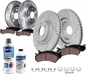 Kit de 10 rotores de freno y pastillas de freno perforados delanteros traseros AWD para Mazda CX-5 2019 - Imagen 1 de 1
