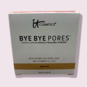 New IT Cosmetics Bye Bye Pores Tinted Skin-Blurring Finishing Powder Medium NIB