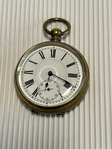 NO NAME TASCHENUHR MIT GUTEN WERK , LÄUFT , UM 1890 - Bild 1 von 4