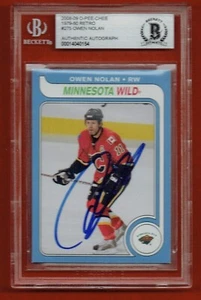2008-09 O-Pee-Chee Retro 275 Owen Nolan Signed BAS Auto Wild Set Break - Picture 1 of 3