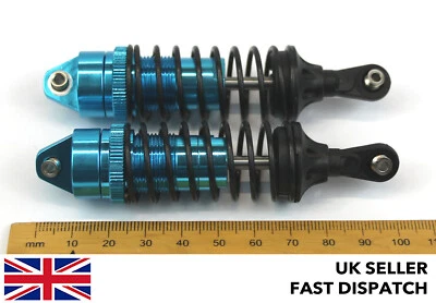 Blue Aluminium Shock Absorbers for RC buggy/model 100mm 92mm x 22mm 1/8 Scale - Image 1 of 3