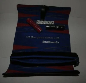 SOUTHWEST AIRLINES TRAVEL BACKGAMMON SET UNUSED NOS LET THE GOOD TIMES ROLL - Picture 1 of 3