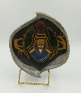 Unique shape valadalen Sweden hand painted pottery bowl artist signed 1956 - Picture 1 of 13