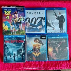 BLU-RAY LOT Beetlejuice Toy Story Wonder Woman Bond HellBoy Inception - Picture 1 of 5