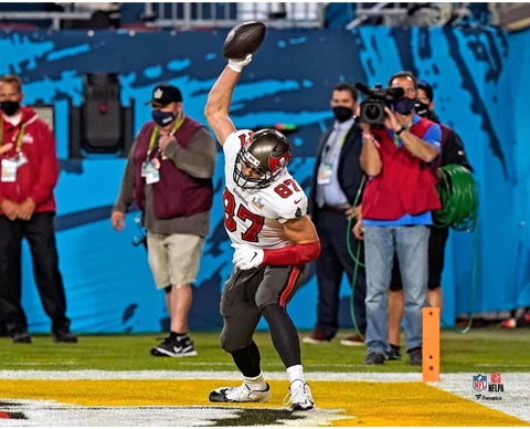 Rob Gronkowski Tampa Bay Buccaneers Super Bowl LV Gronk Endzone Spike Photograph Cover