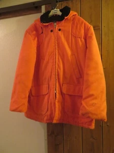 Sears Jacket Men's Large Orange Hooded Outdoors Hiking Hunting - Picture 1 of 11