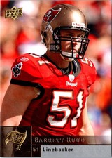 2009 Upper Deck Barrett Ruud #183 Tampa Bay Buccaneers Football Card