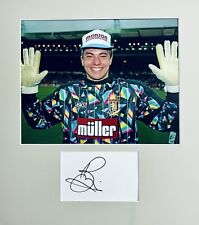 Mark Bosnich HAND SIGNED White Card & 12x8 ASTON VILLA 1994 WINNERS Photograph