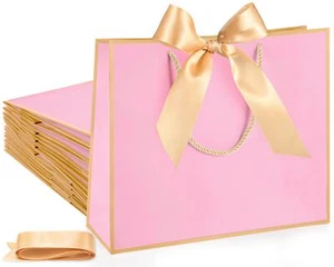 12 Pcs Thank You Gift Bags with Handles 11.8 x 10 x 4'' Elegant Gift Bags wit... - Picture 1 of 6